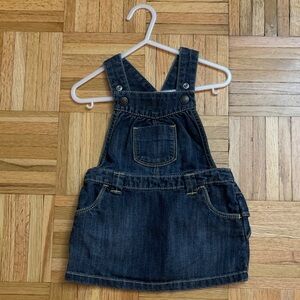 Overall Skirt - Ruffled Bottom - Dark Wash - 12-18M LIKE NEW!